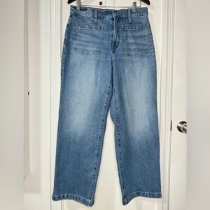 Never worn! Madewell The Perfect Vintage Wide Leg Jean, front pockets size 30